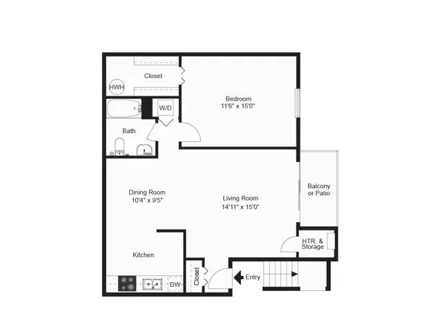 1 bed