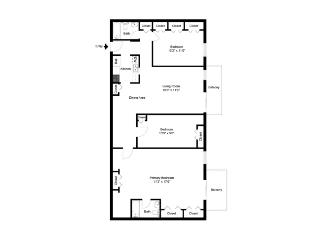 3 bed 2 bath