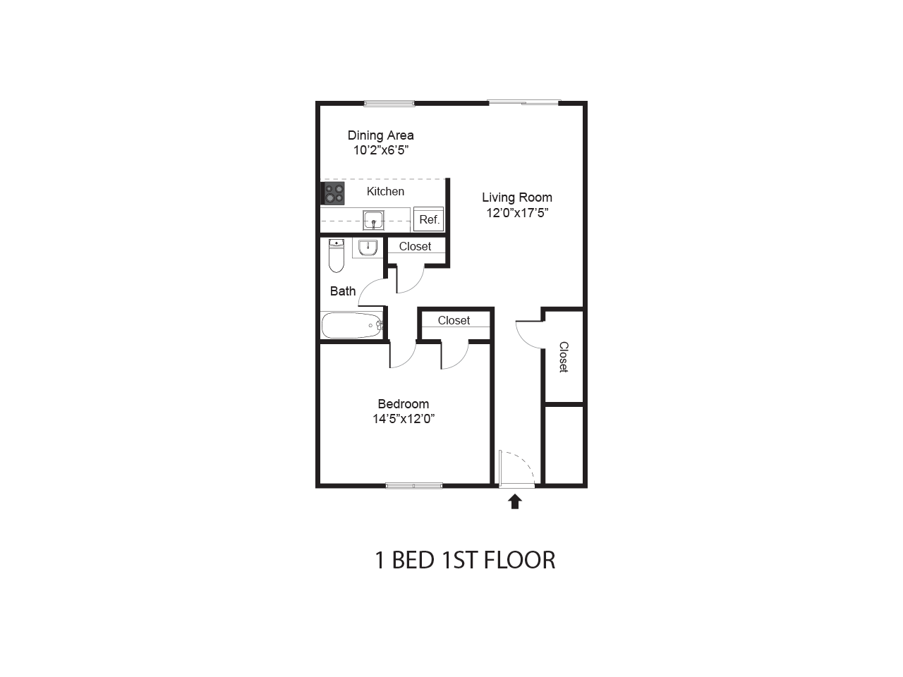 1 bed 1
