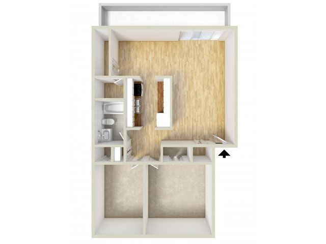 Two bedroom floor plan
