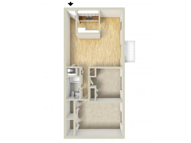 Two bedroom floor plan