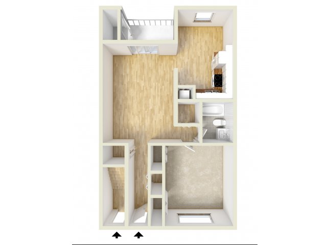 One bedroom floor plan