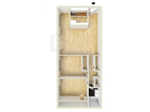 Two bedroom floor plan