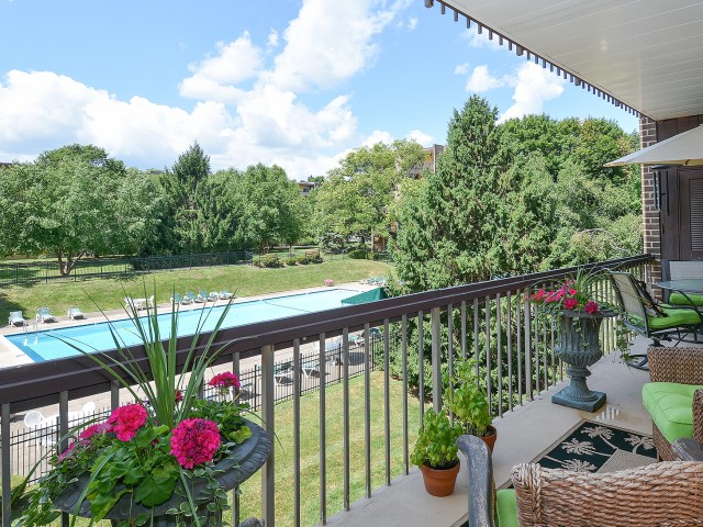 Main Line Berwyn Spacious Balcony with Community View | Berwyn Apartments