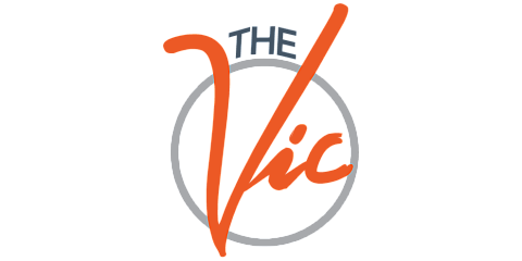 Vic logo with a cursive font