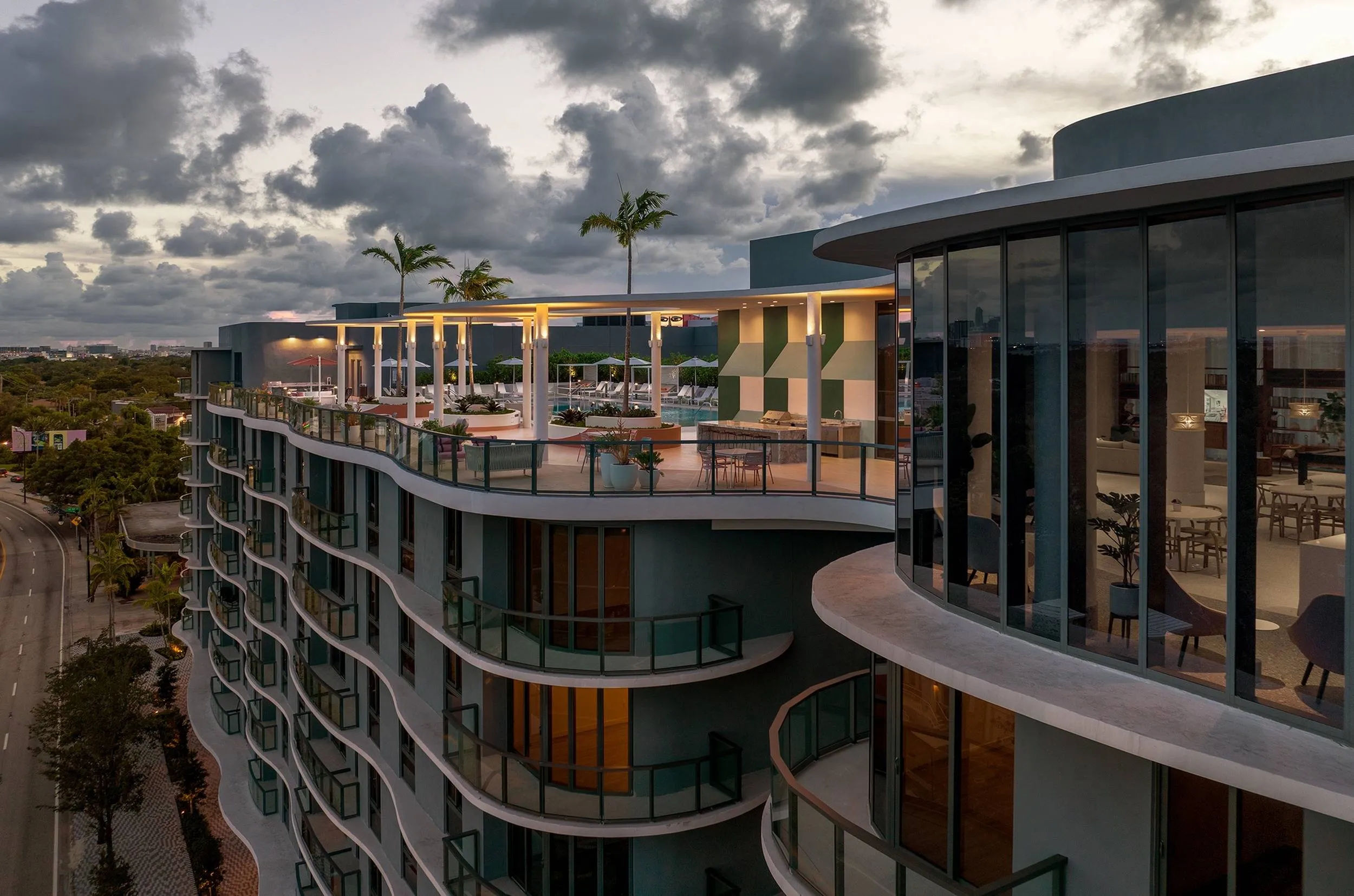 Rooftop pool and deck