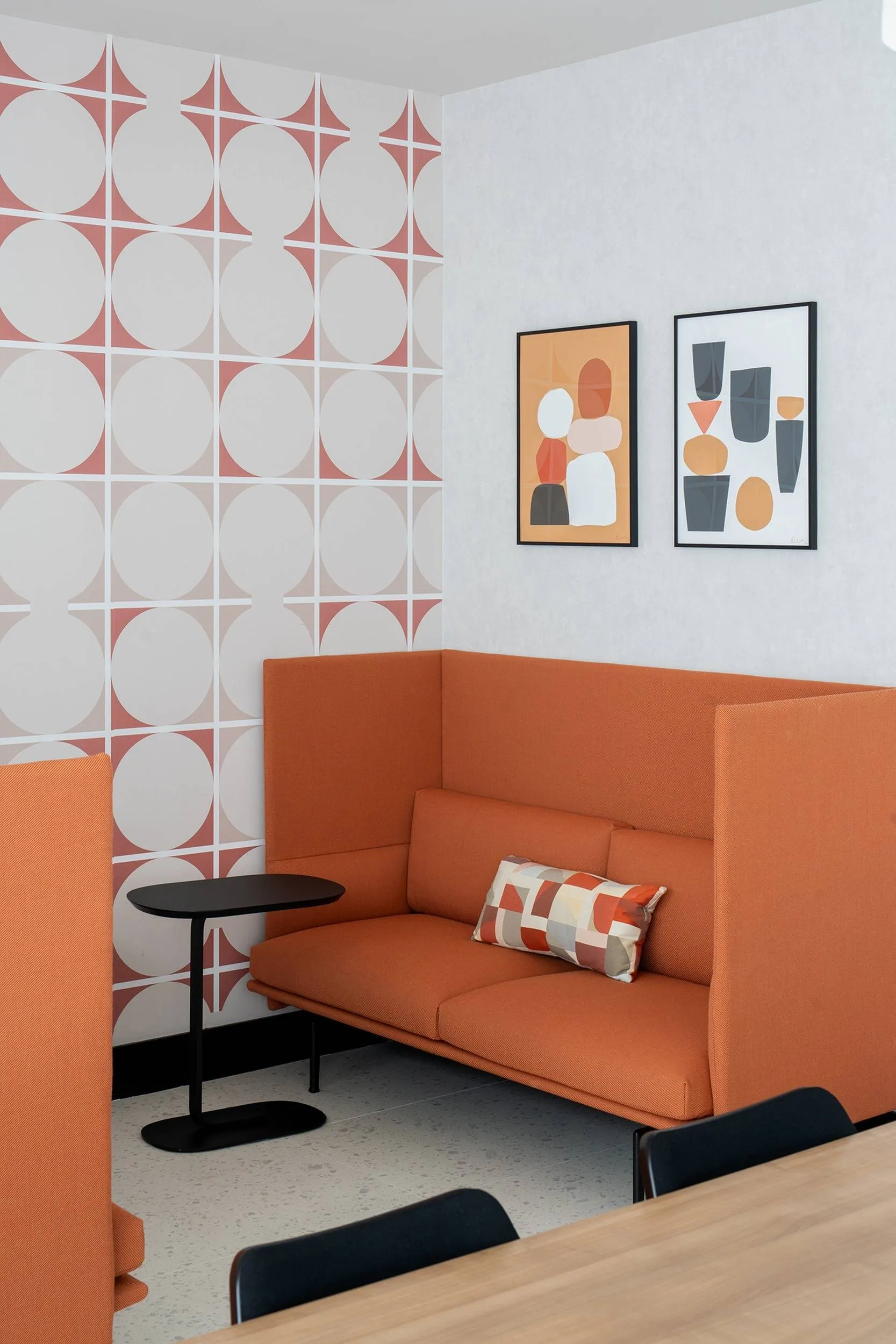 Business center seating area