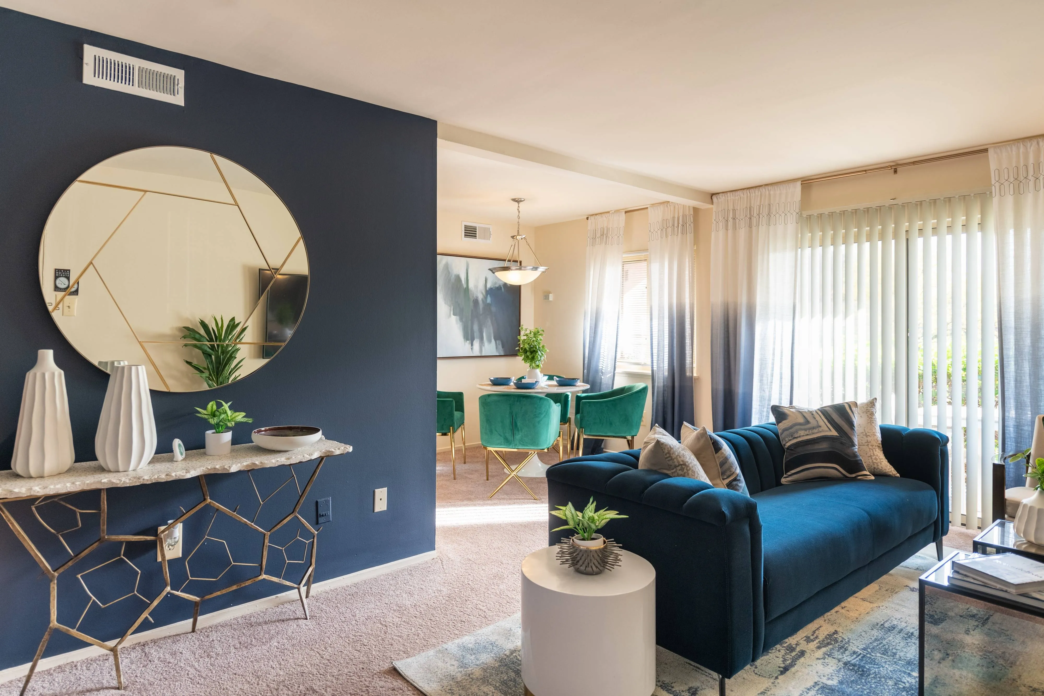 Spacious apartment living room