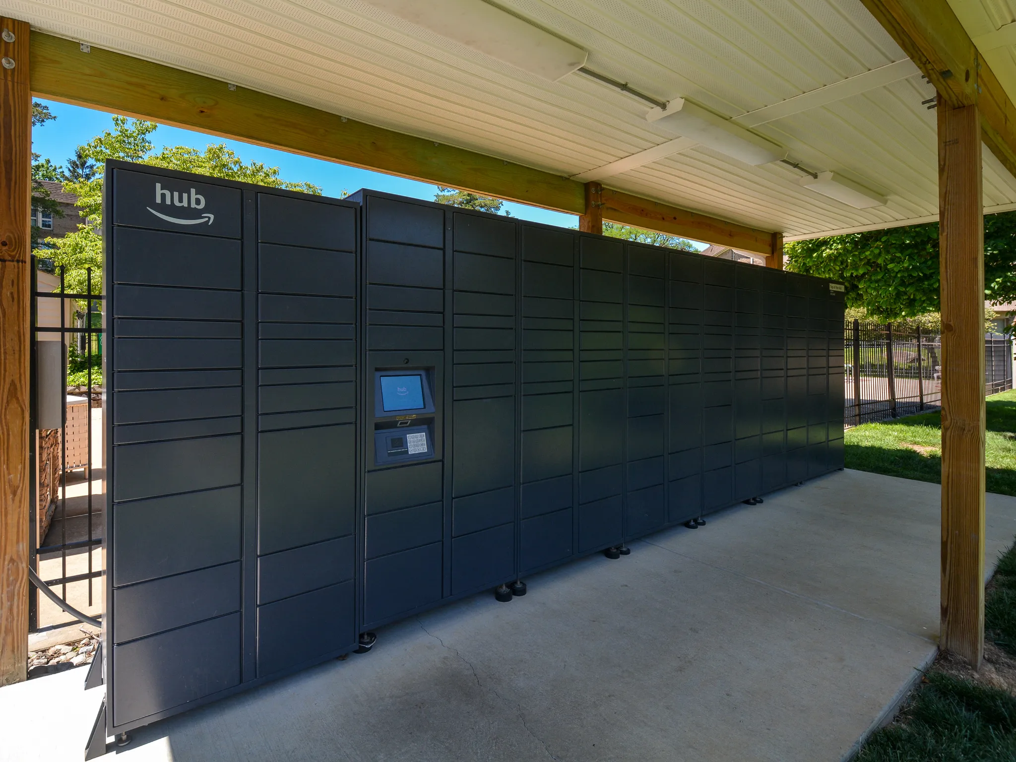 Outdoor Amazon hub lockers