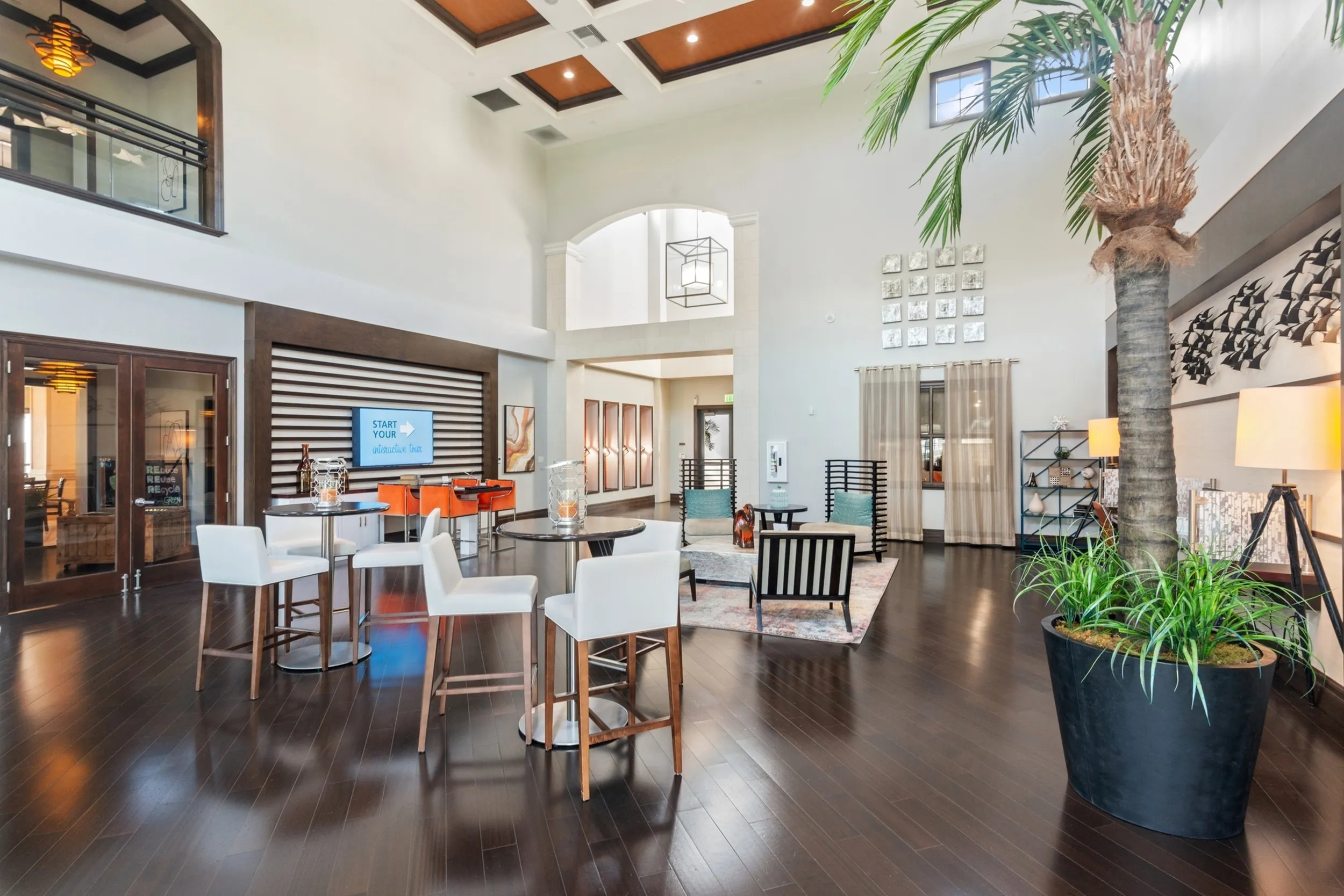 Dual-tier clubhouse with party room