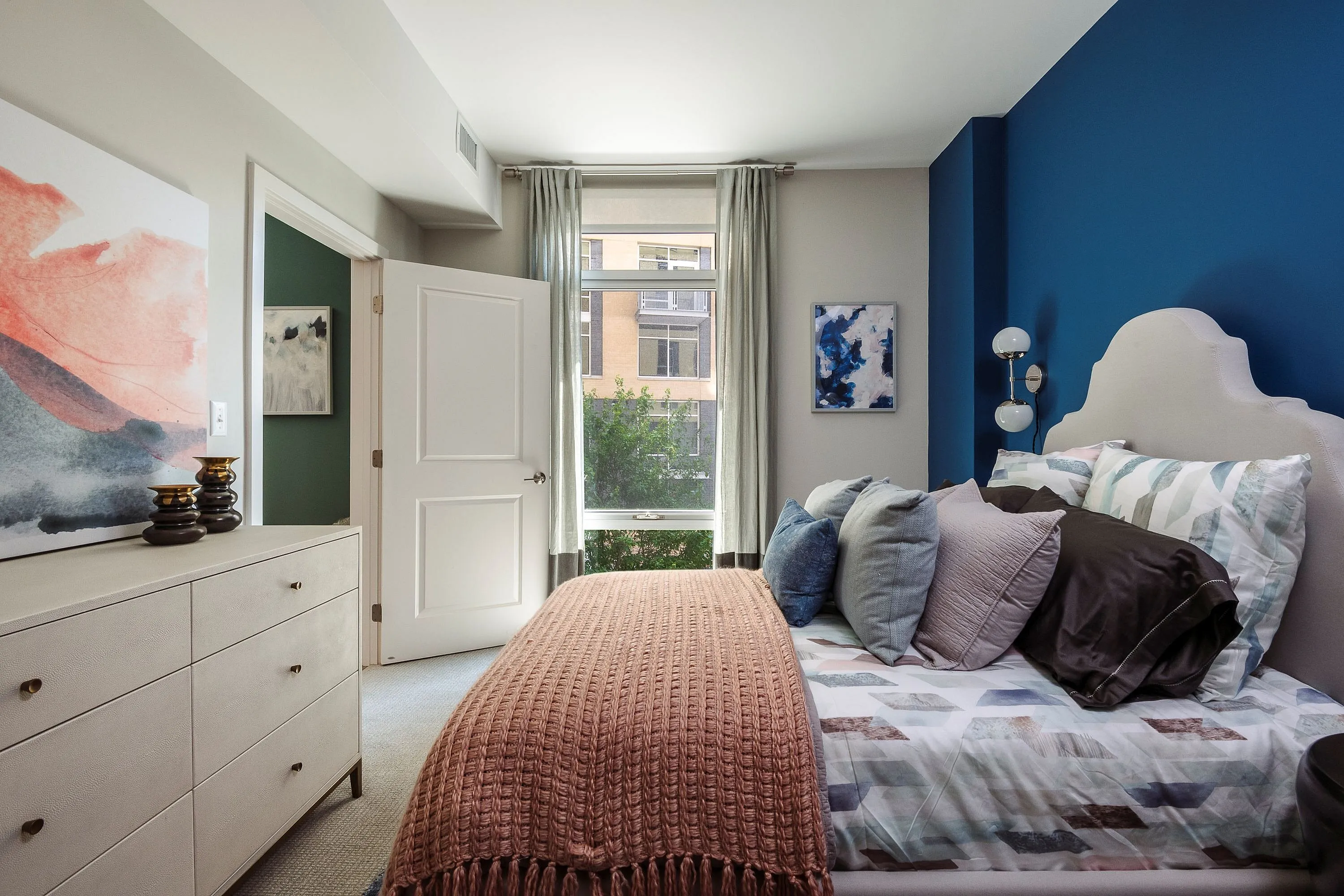 Model apartment bedroom