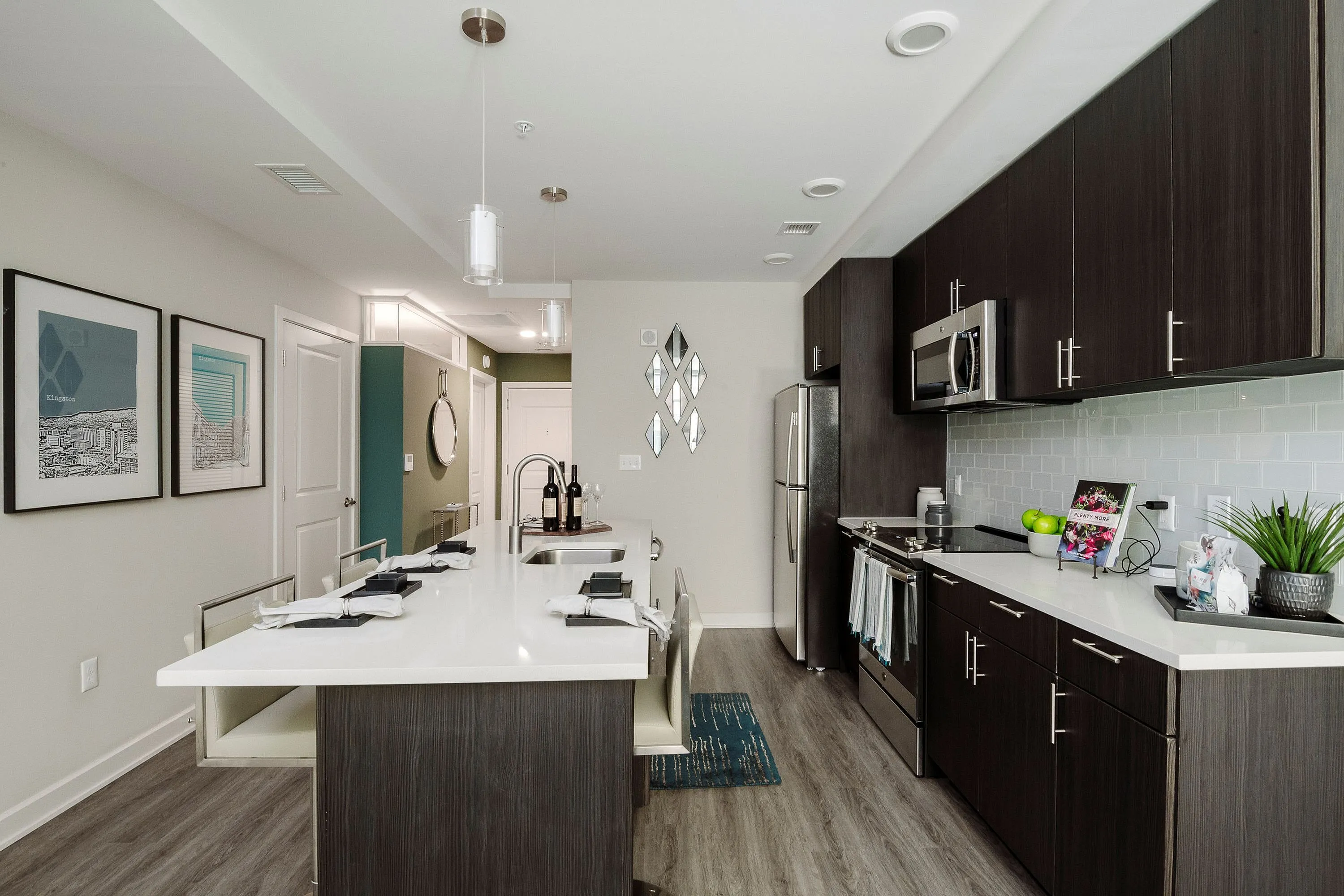 Model apartment kitchen