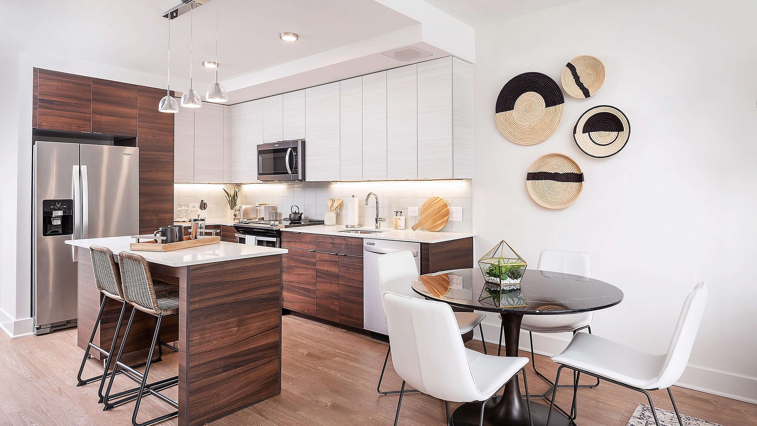 Kitchen appliances and table
