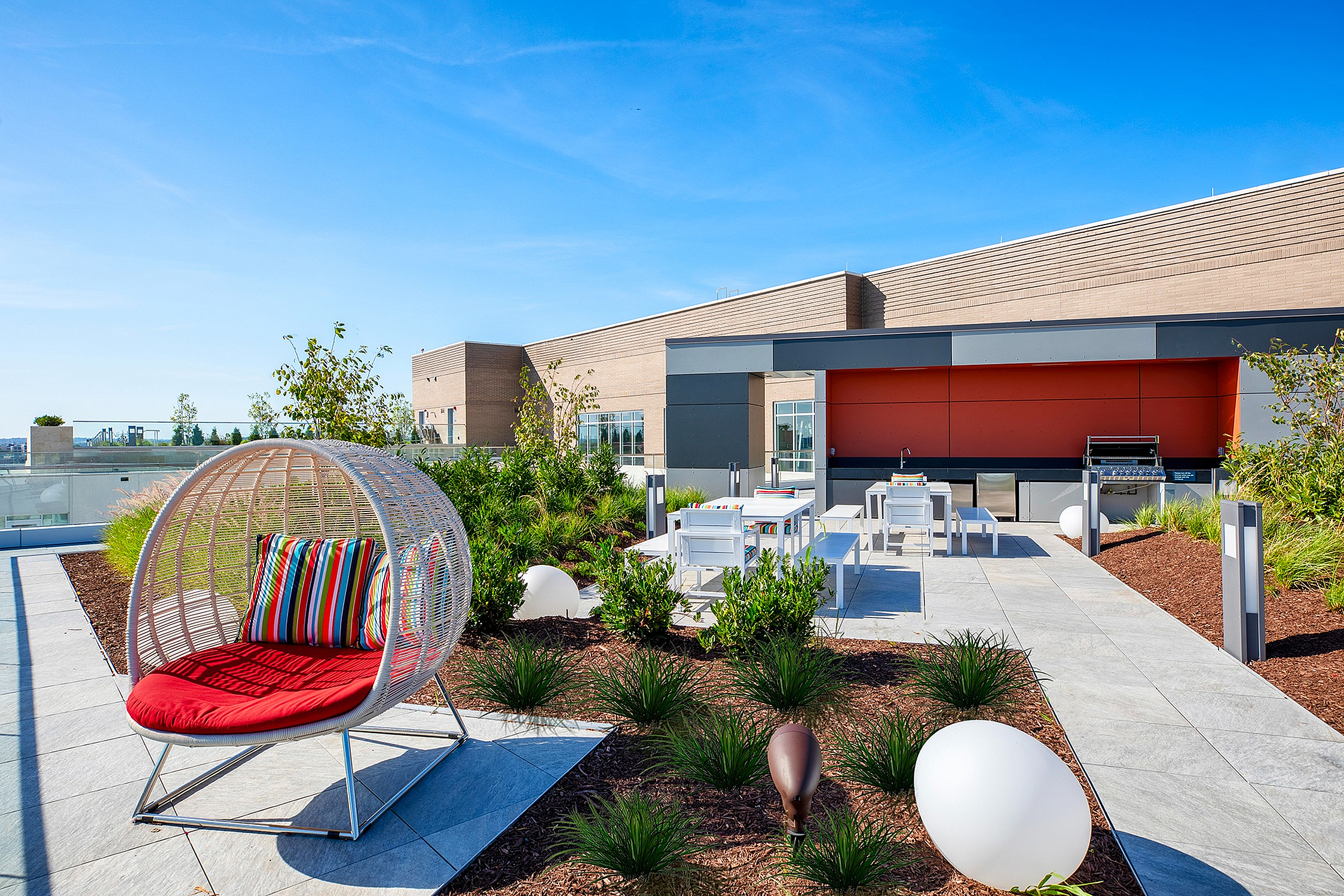 Rooftop chairs  and grills
