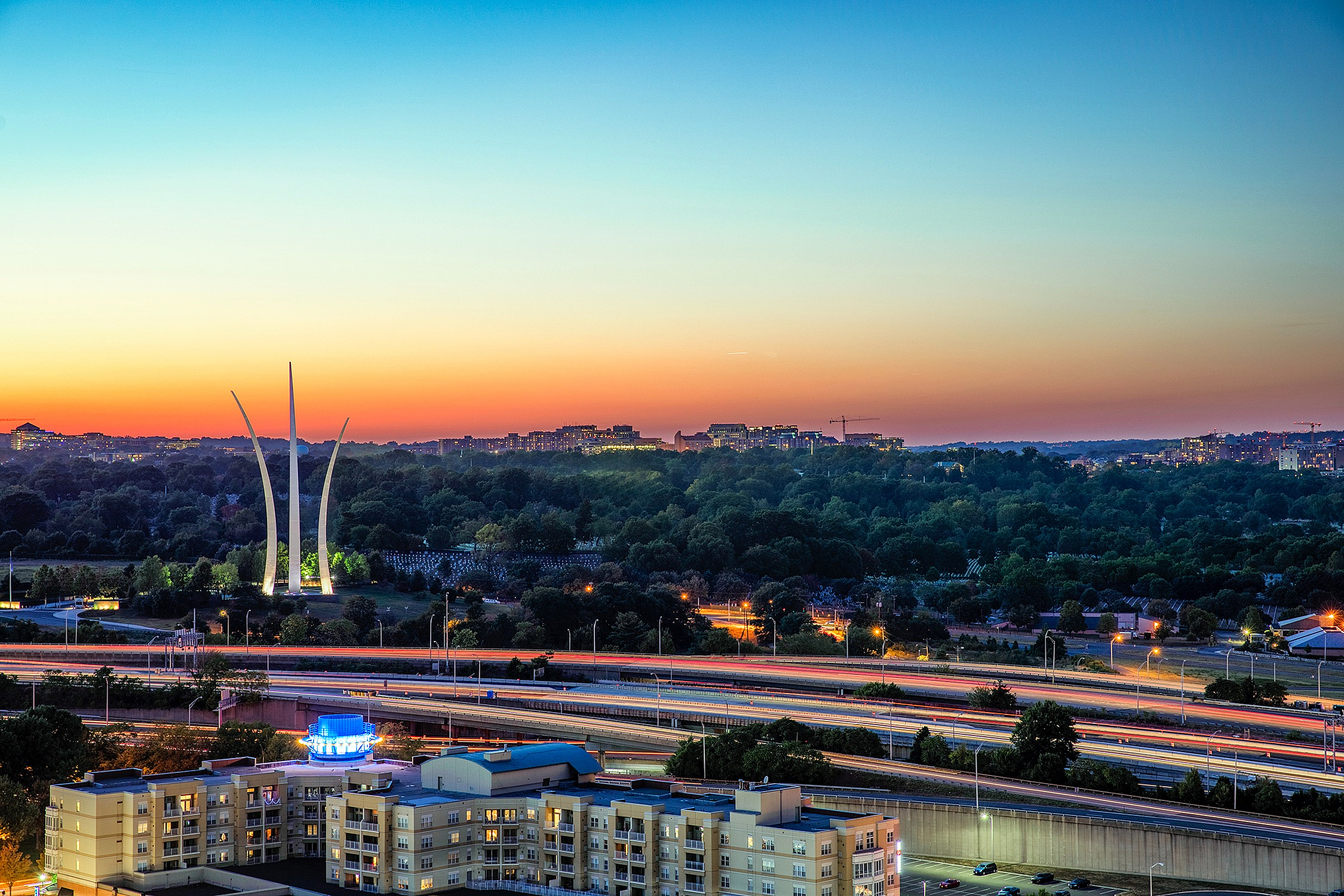 Aerial photo of Arlington area