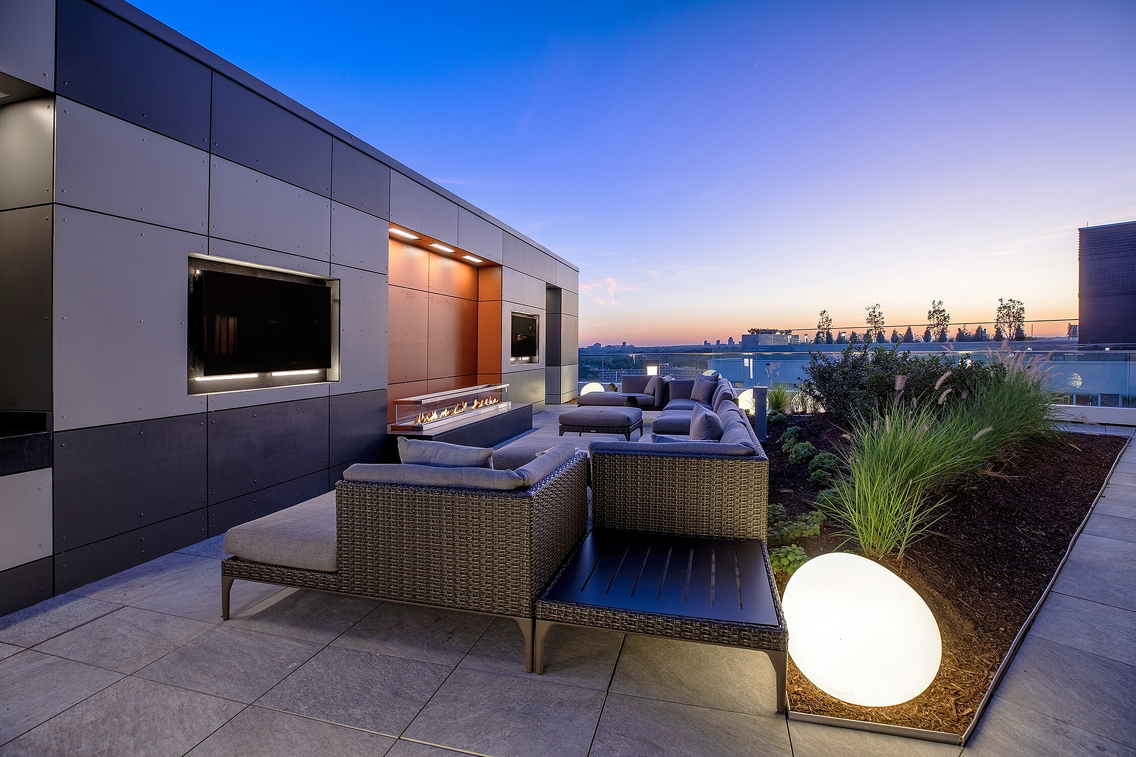 Rooftop Lounge with Skyline Views