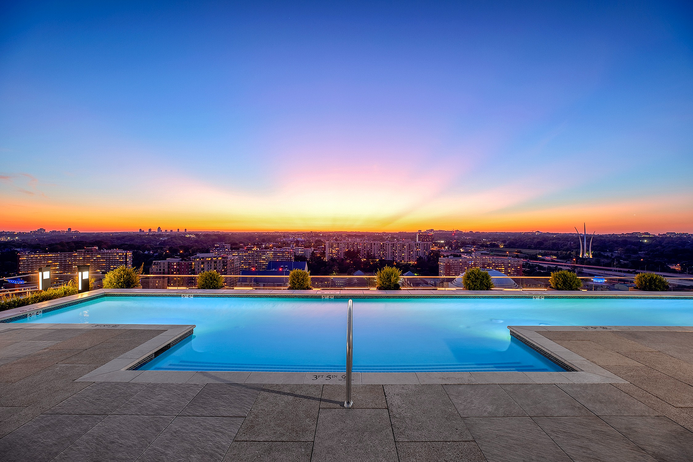 Rooftop Pool with sunset views