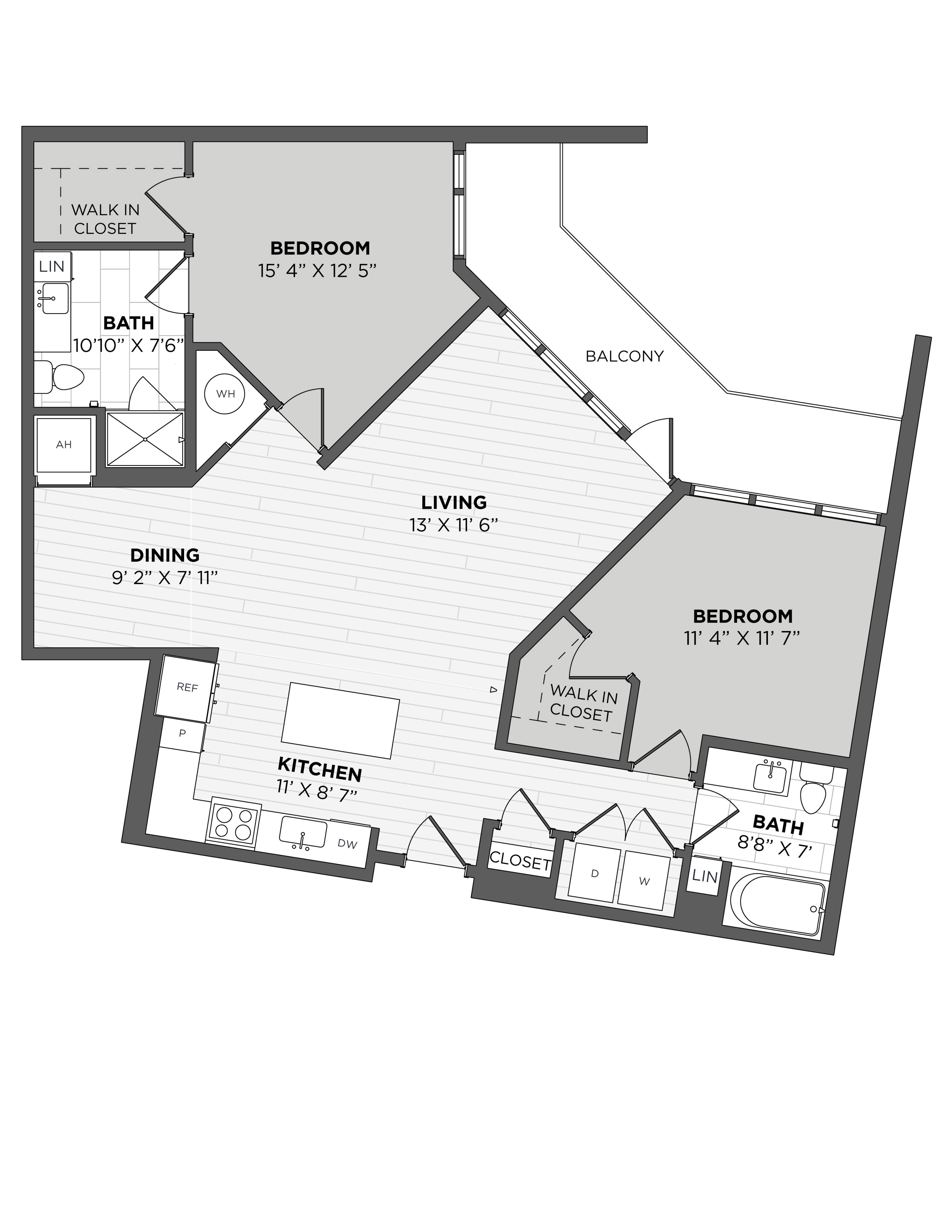 2 BR 2 Bath