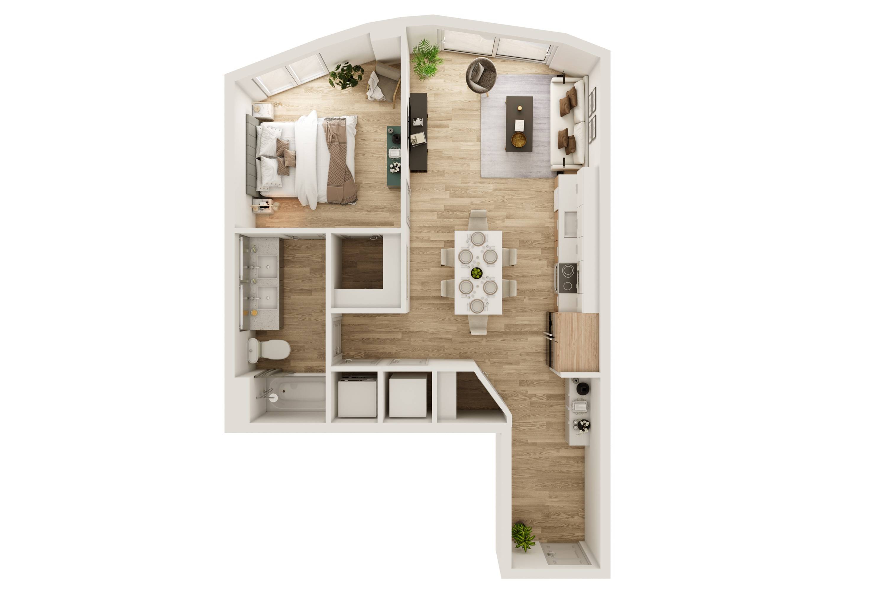 1 BR 1 Bath