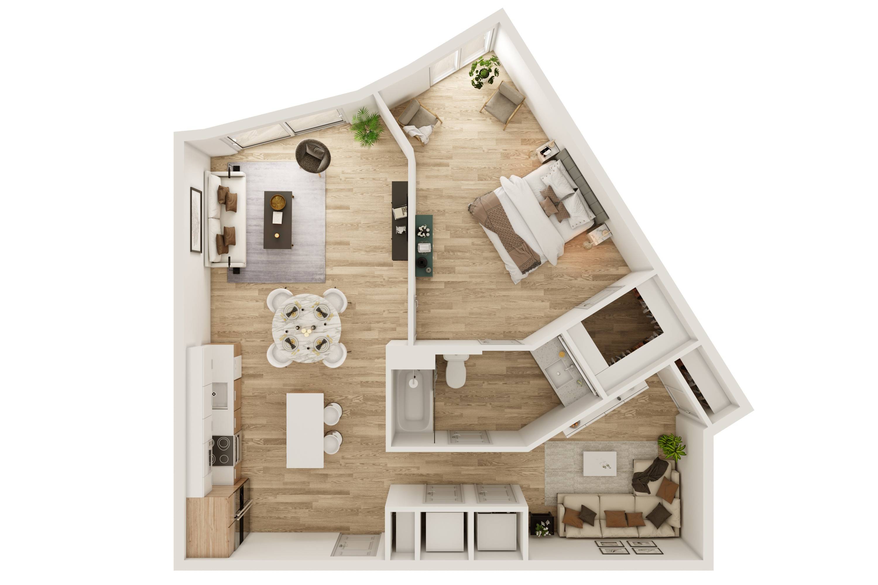 1 BR 1 Bath