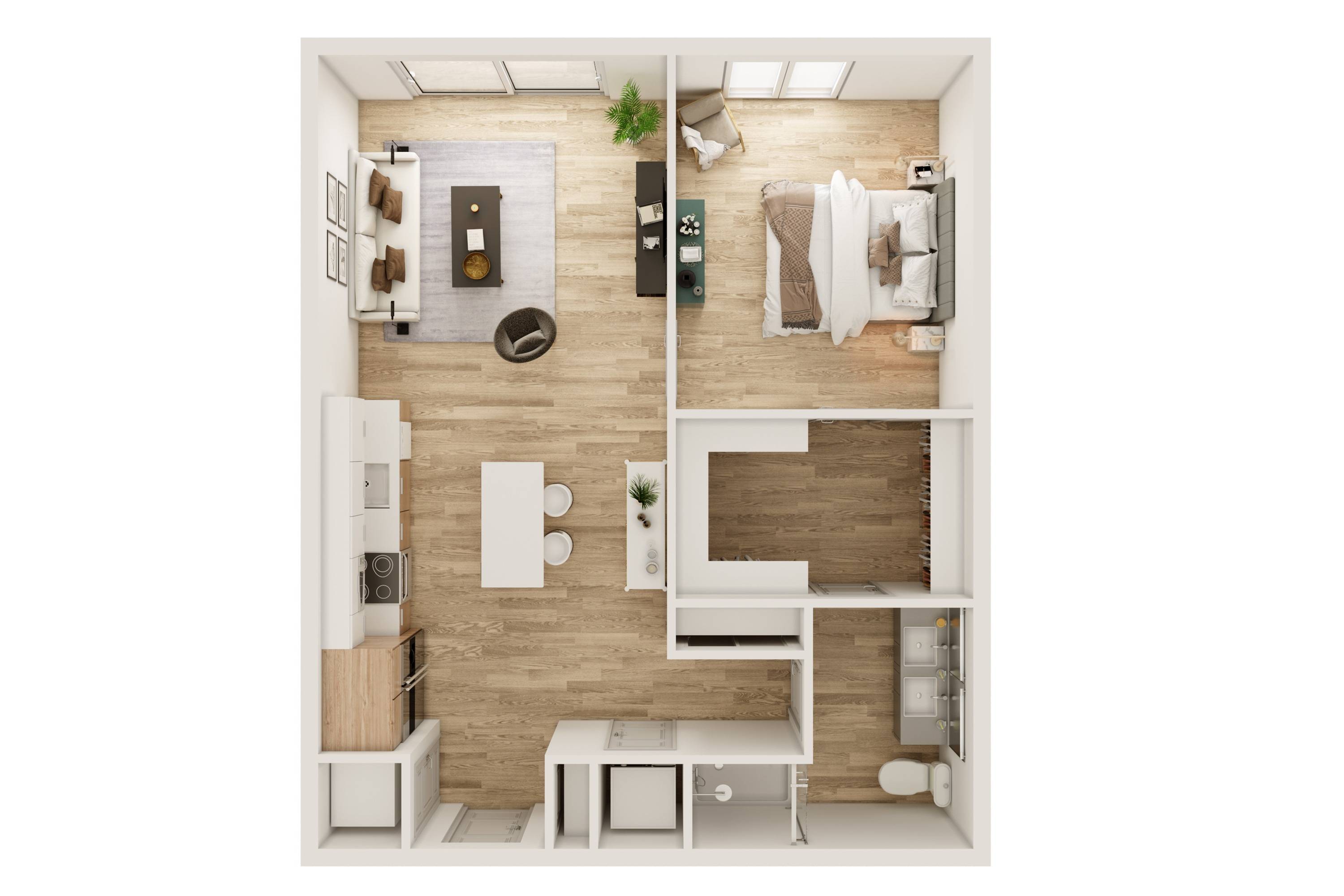 1 BR 1 Bath