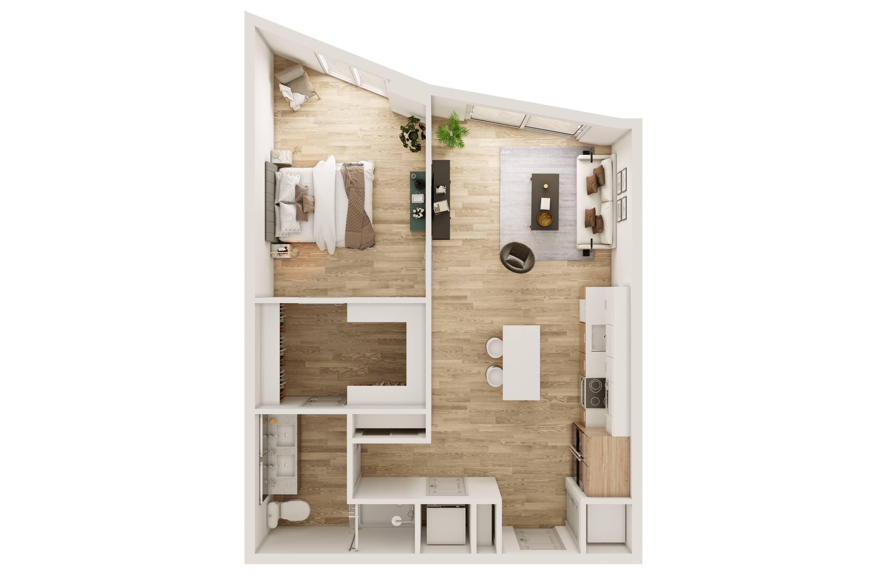 1 BR 1 Bath