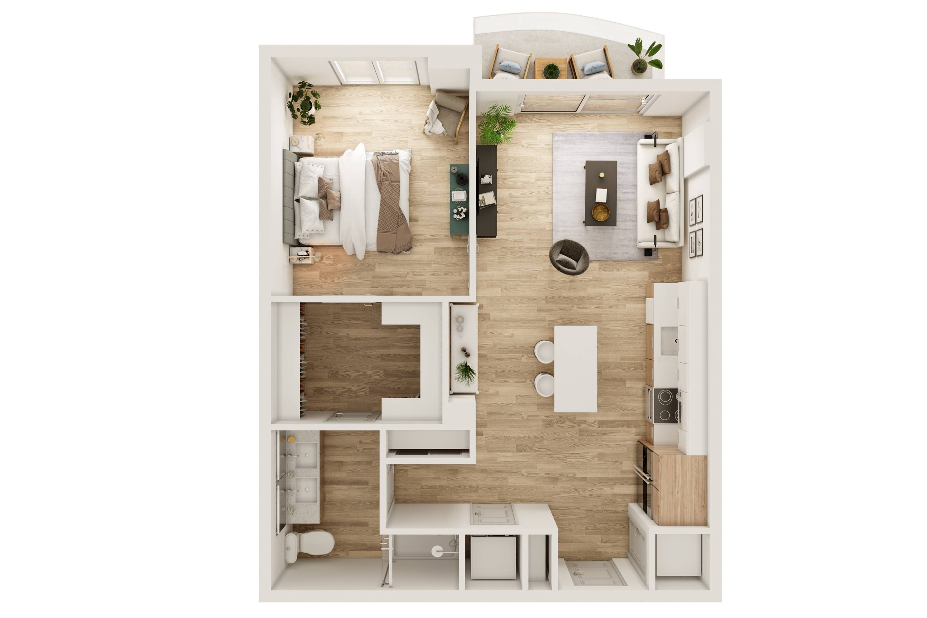 1 BR 1 Bath