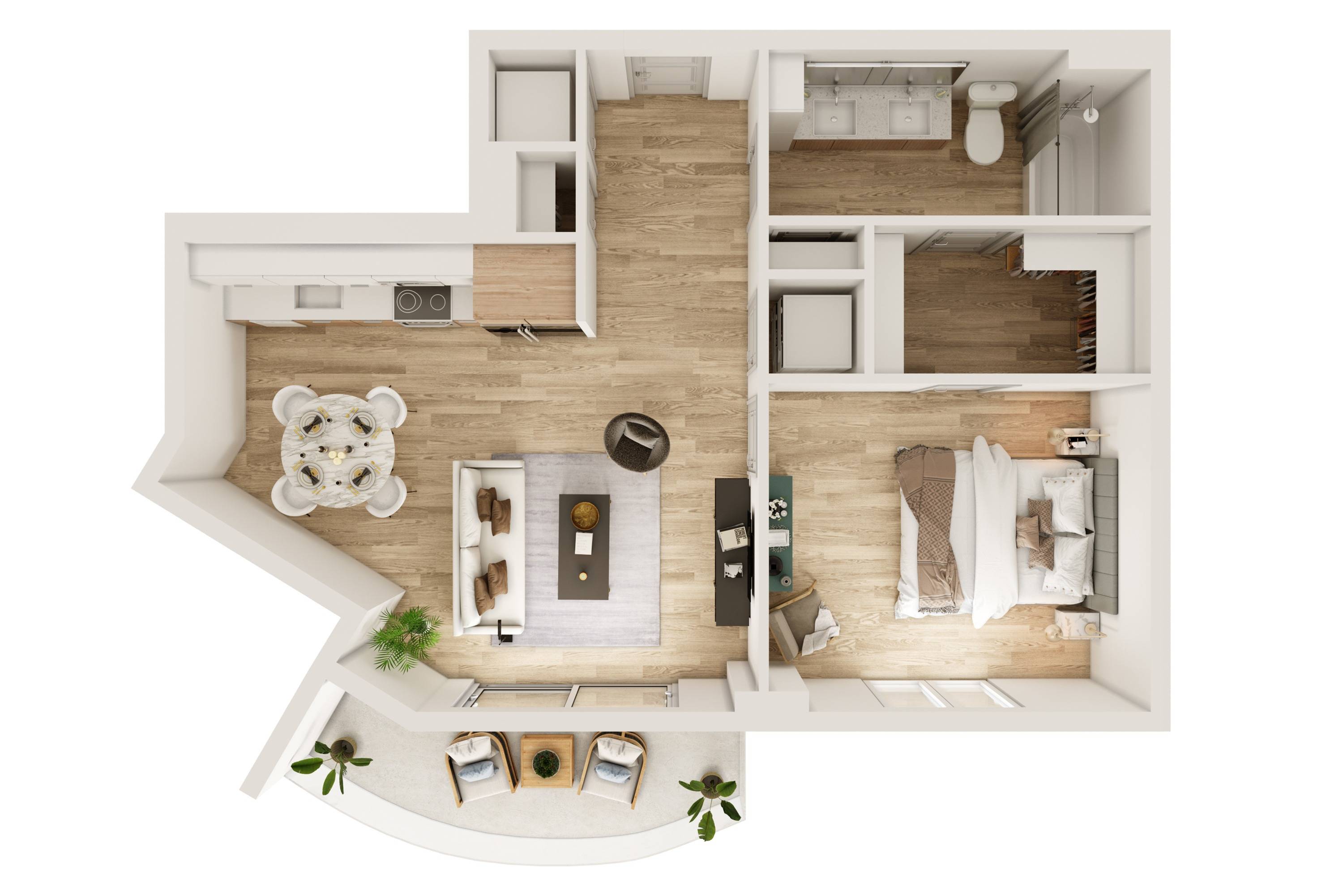 1 BR 1 Bath