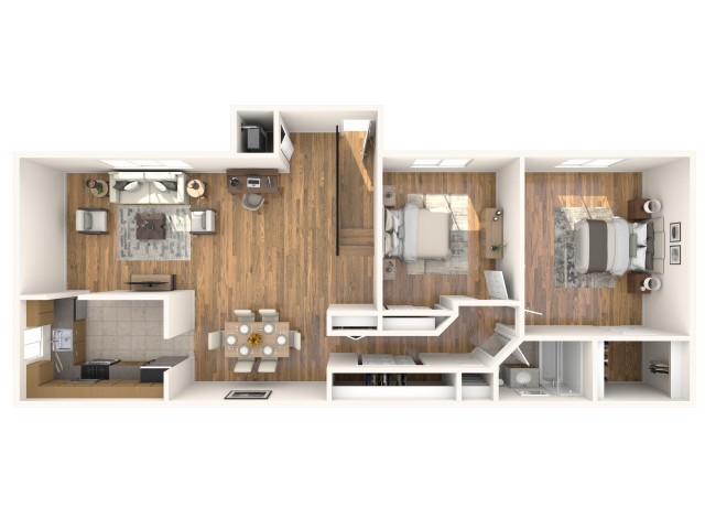 2 Bedrooms, 1 Bath
