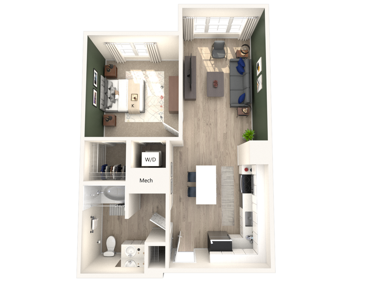 1 bed 1 bath