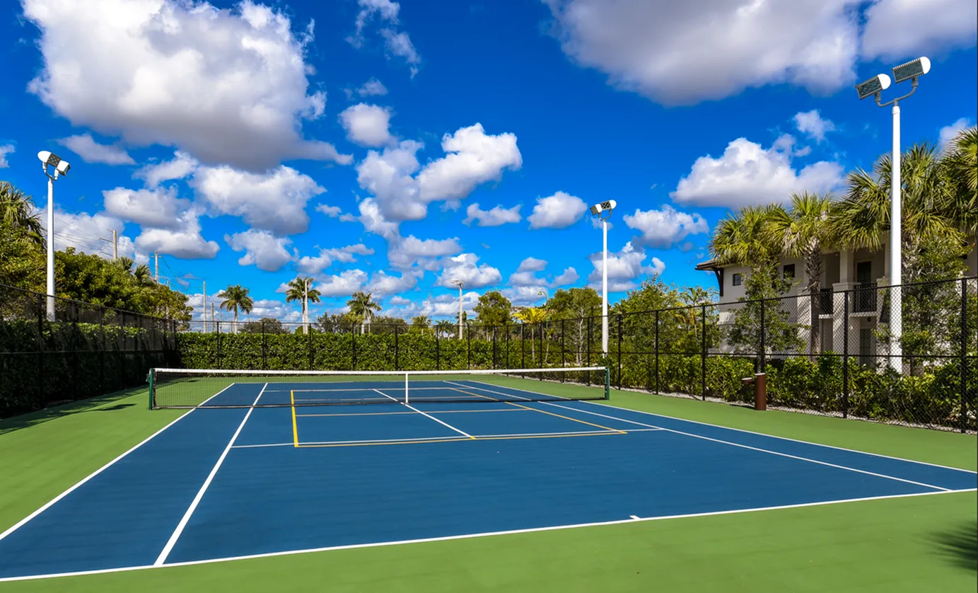 Pickleball and tennis court