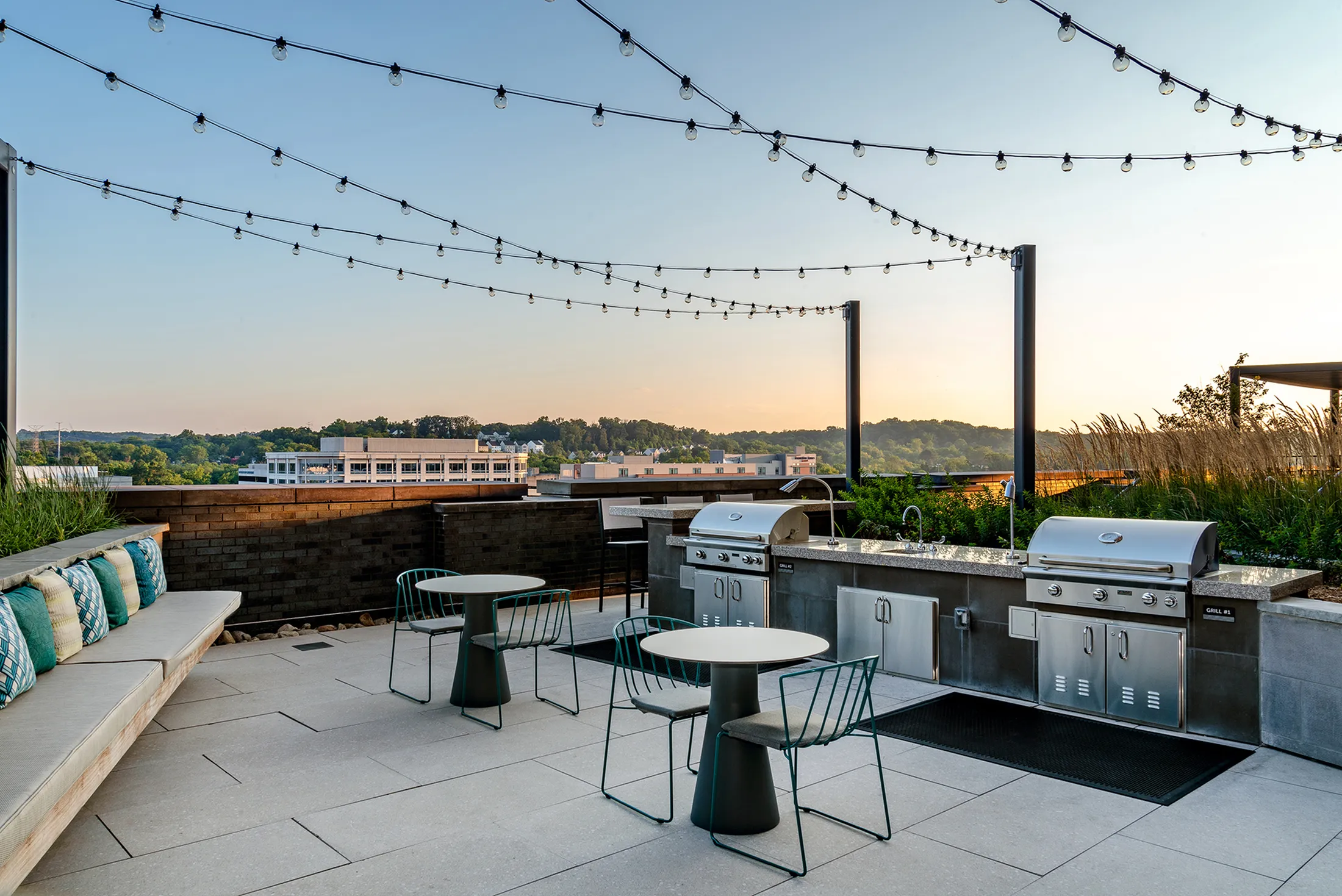 Deck with grills