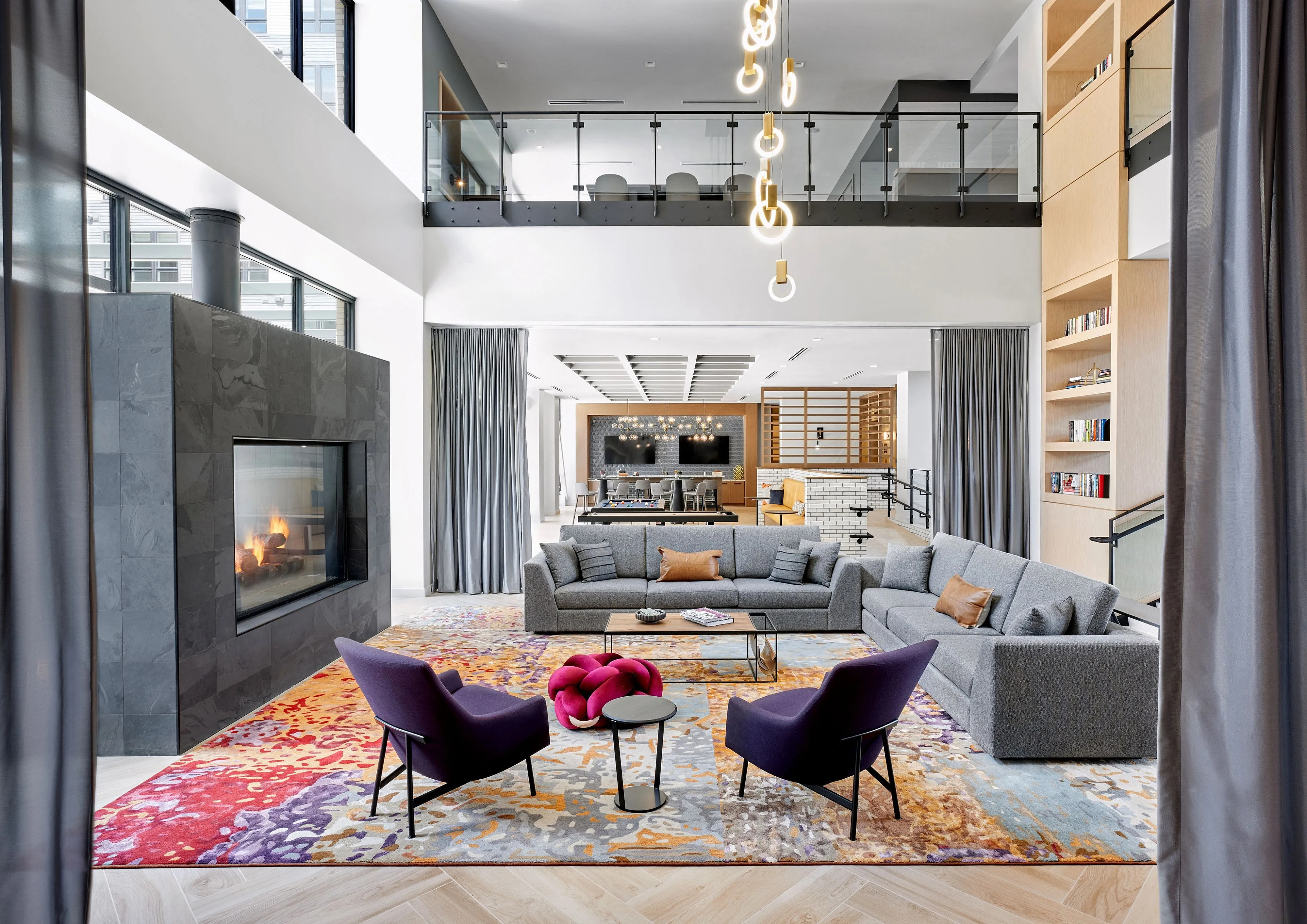 Fireside lounges