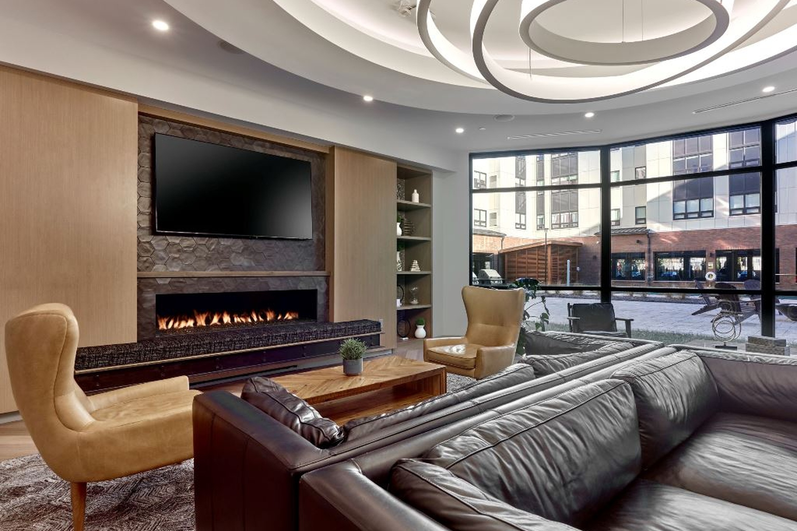 Resident Lounge and Fireplace
