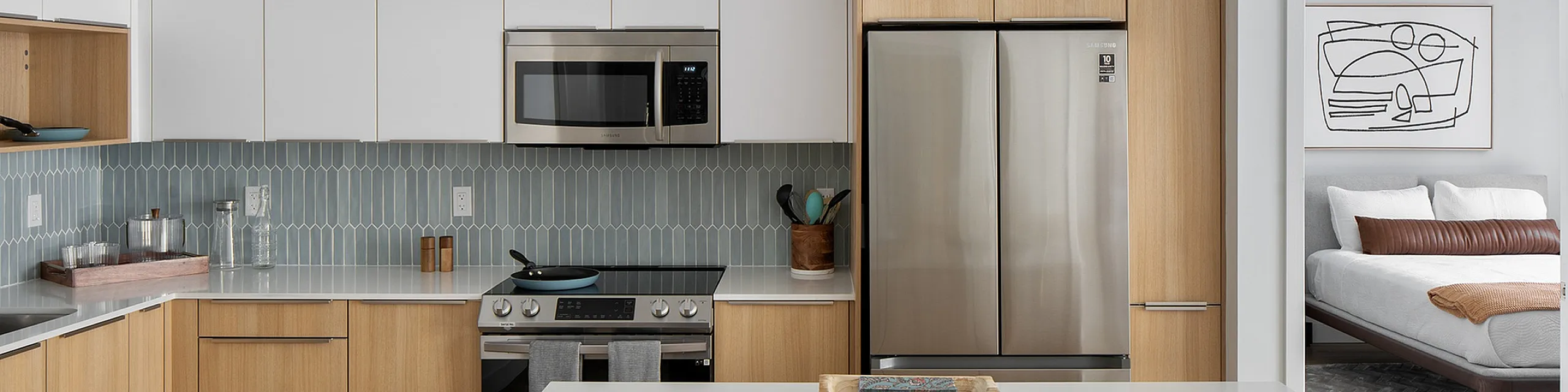 Two bedroom apartment kitchen