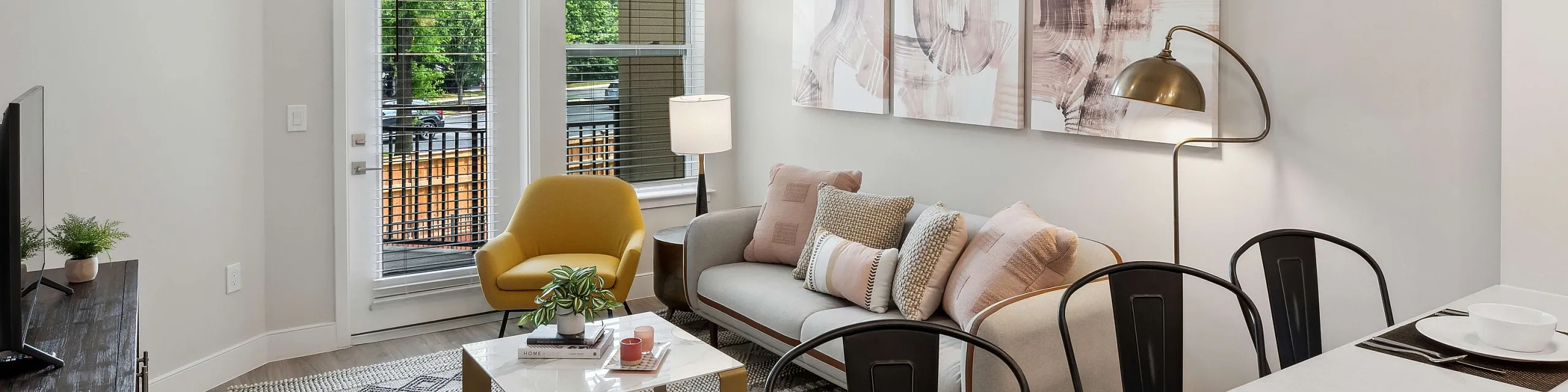 Livingroom of model apartment