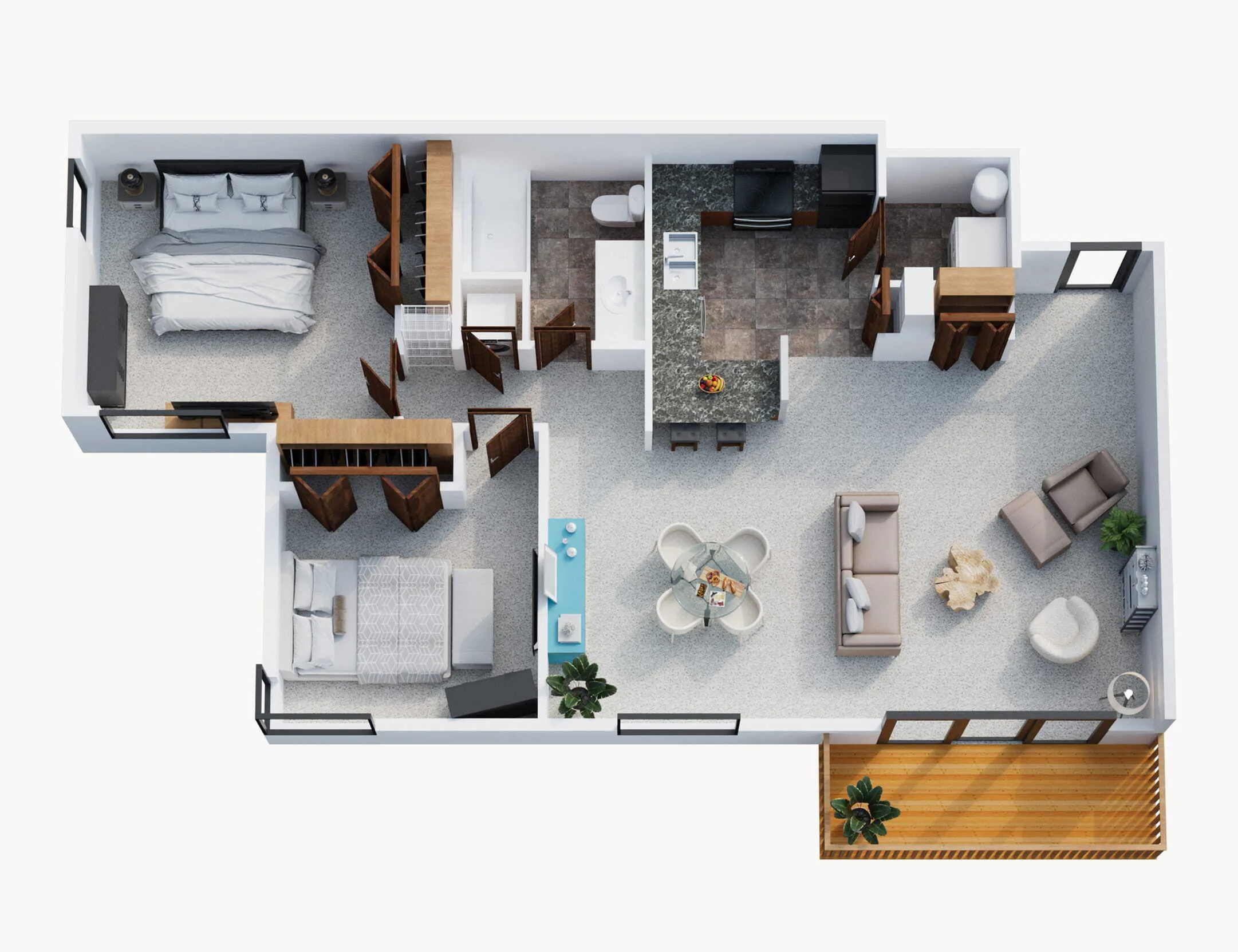 Chateau Village One Bedroom 800 Sq Ft