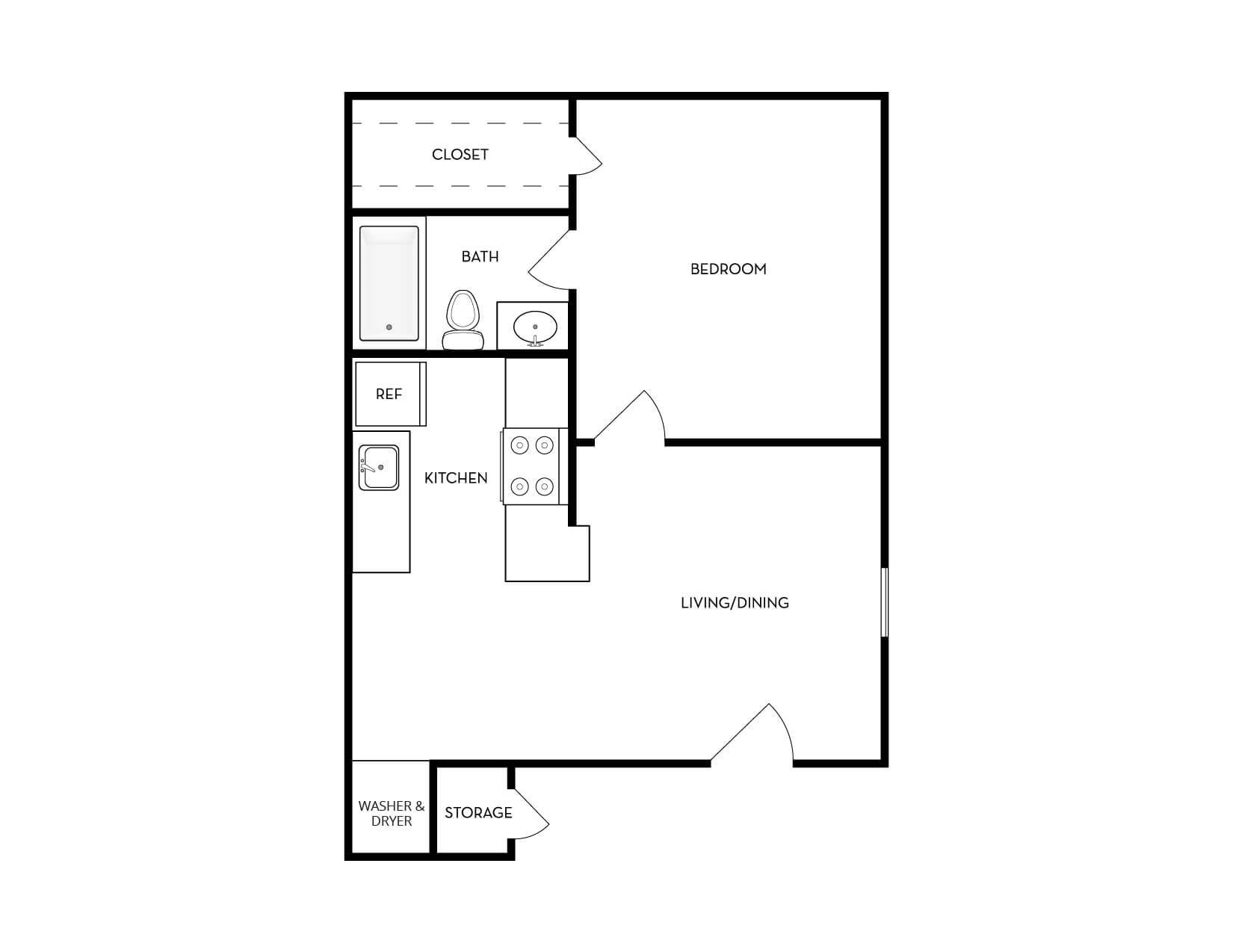 Cala Paradise Valley 1x1 Floorplan
