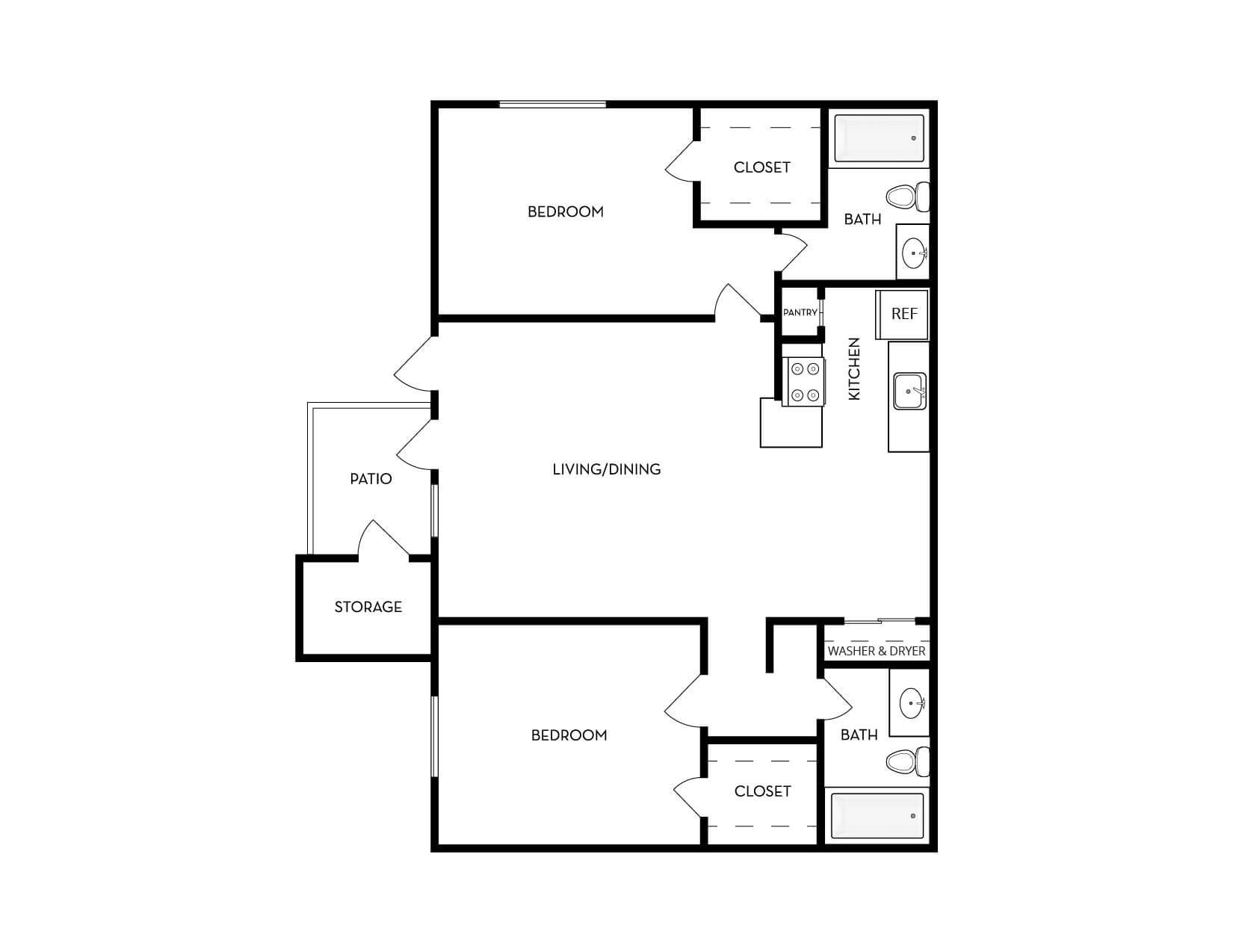 Cala Paradise Valley 2x2 Floorplan