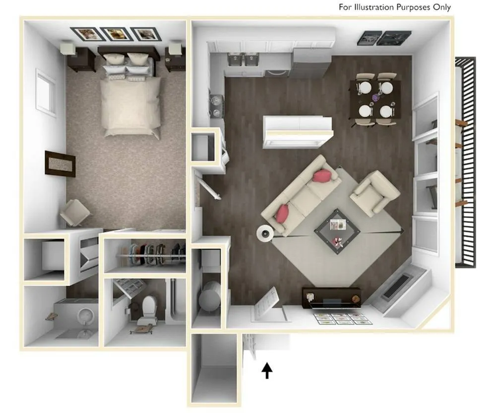 A1P 1 Bed Apartment Barringer Square