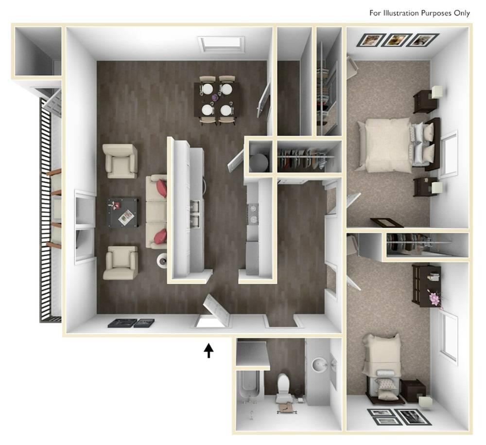 B2R 2 Bed Apartment Barringer Square