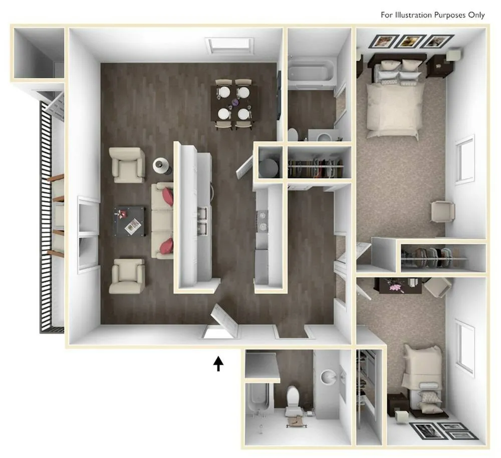 B3R 2 Bed Apartment Barringer Square