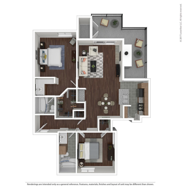 2 Bedroom | 2 Bath | 1080 sqft