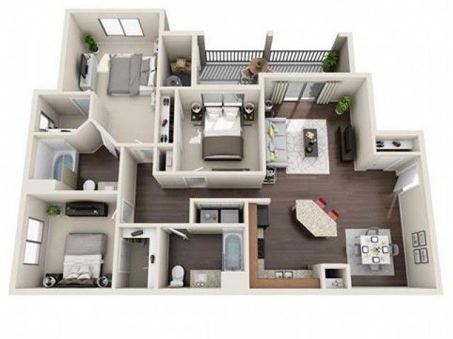 Floor Plans | Lunaire Apartments | 1-3 Bdrm Apts in Goodyear