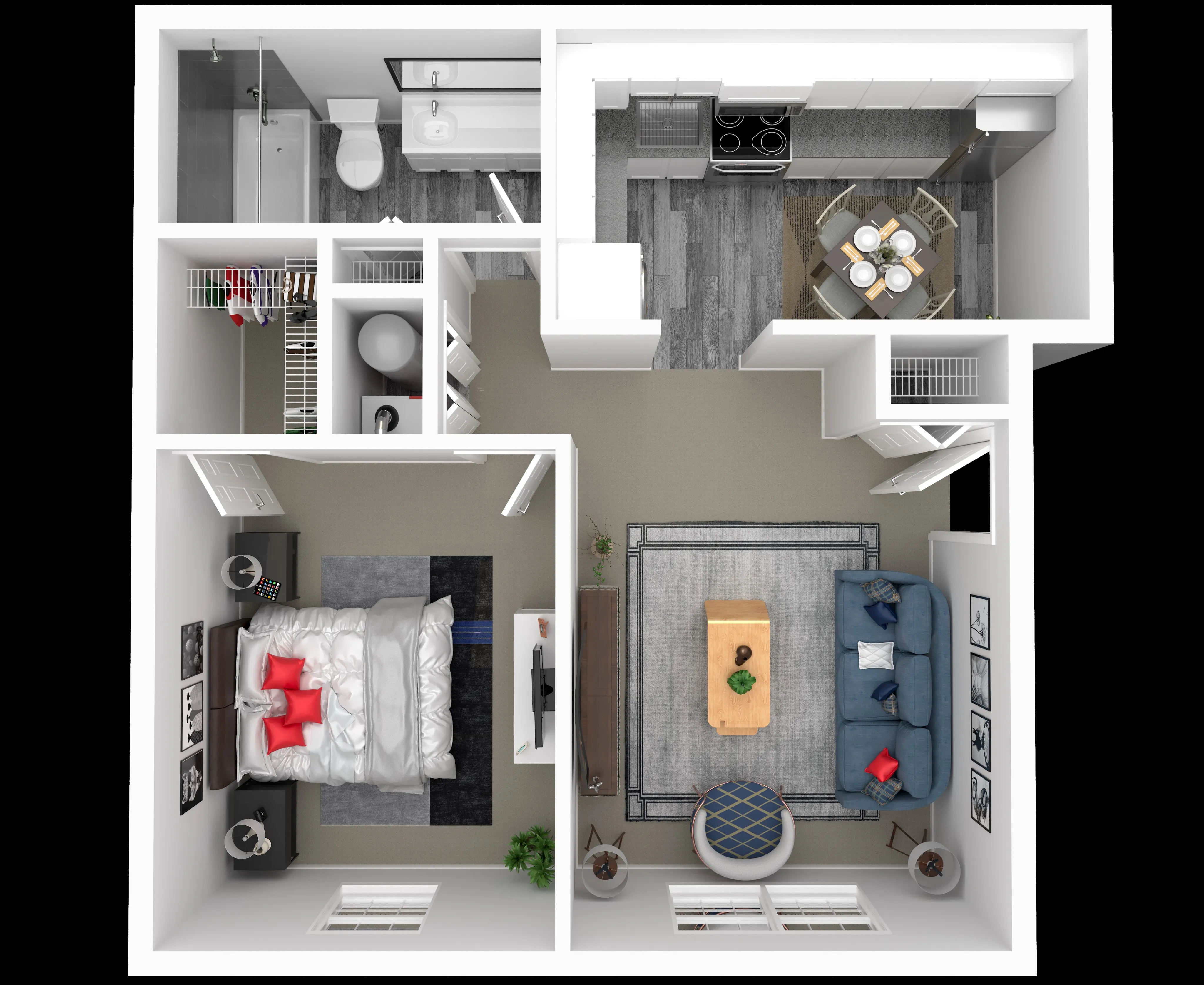 H 1X1 floor plan