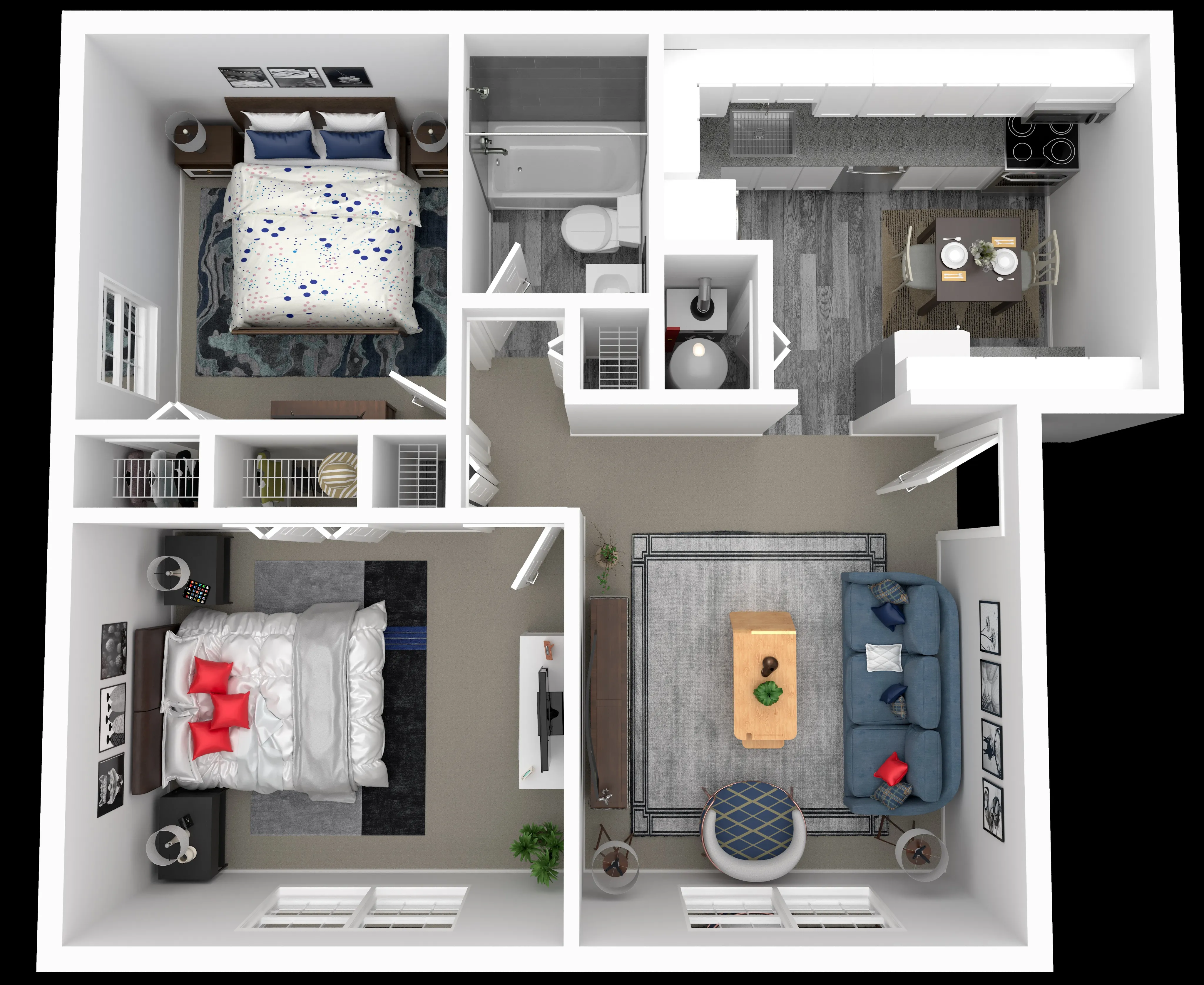 H 2X1 floor plan