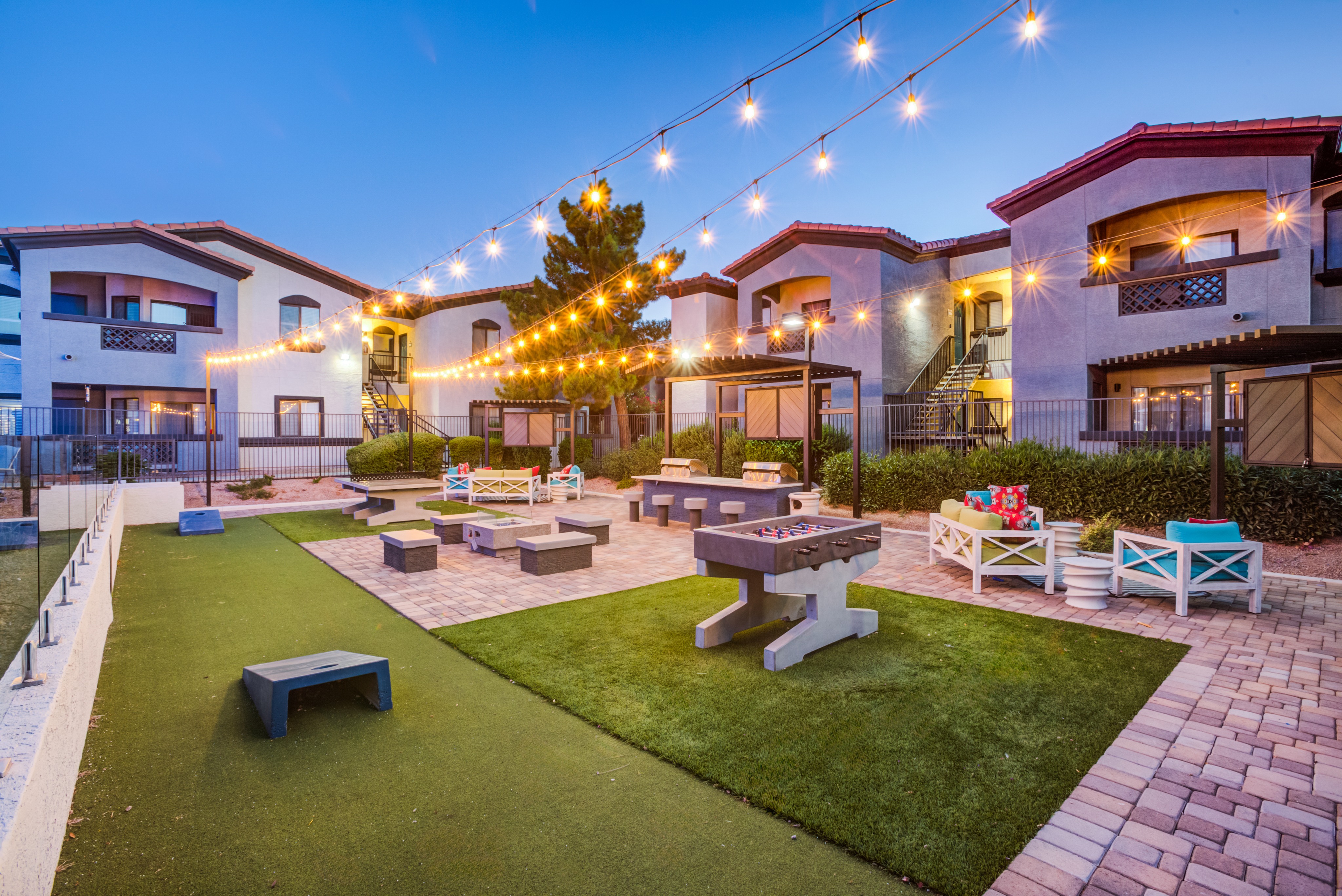 Outdoor Ping Pong and Cornhole