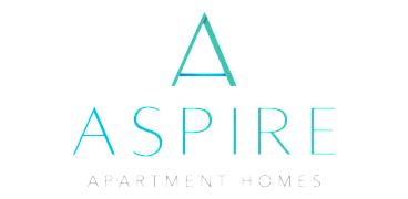 Elegant Aspire Apartment Homes logo featuring stylish typography and a sleek design.