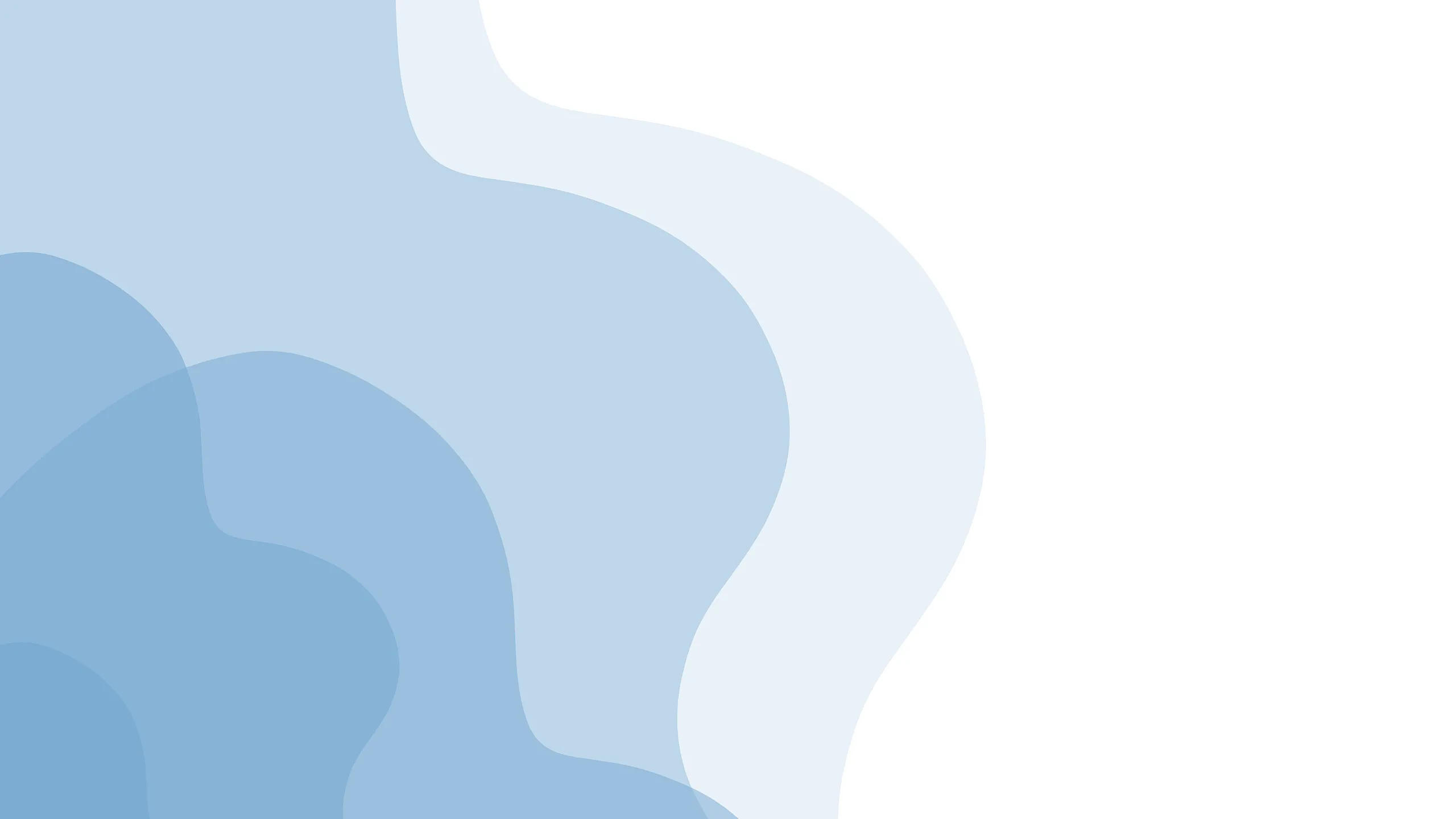 Abstract design featuring layers of soft blue organic shapes, creating a calming and modern aesthetic.