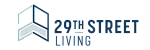 Modern logo design featuring geometric shapes and elegant typography for 29th Street Living.